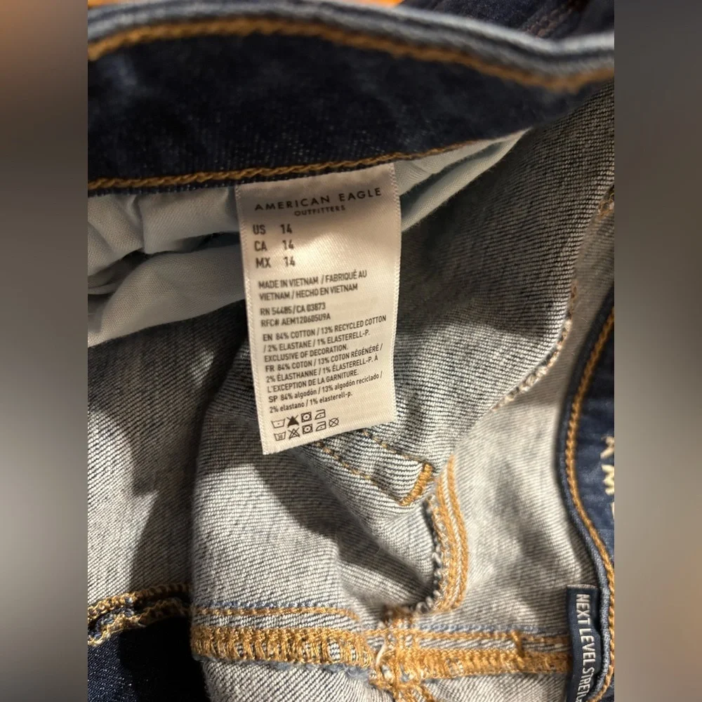 American Eagle Outfitters Dark Blue Denim Jean Shorts - Picture 6 of 7